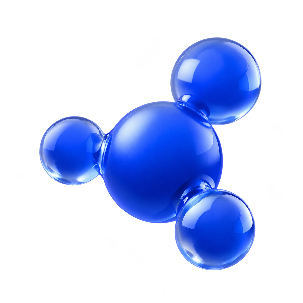 Abstract blue sphere cluster